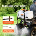 ATV Spot Sprayer 15.9 Gal/60 L ATV/UTV Broadcast Sprayer with Nozzle Boom 12 V Pump Weed Sprayer with Water Tank White