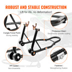 Motorcycle Stand Lift 850lbs Front Rear Combo Stand Lift Stand Front&Rear Wheel Fork Stand Heavy Duty Rear Wheel Stand