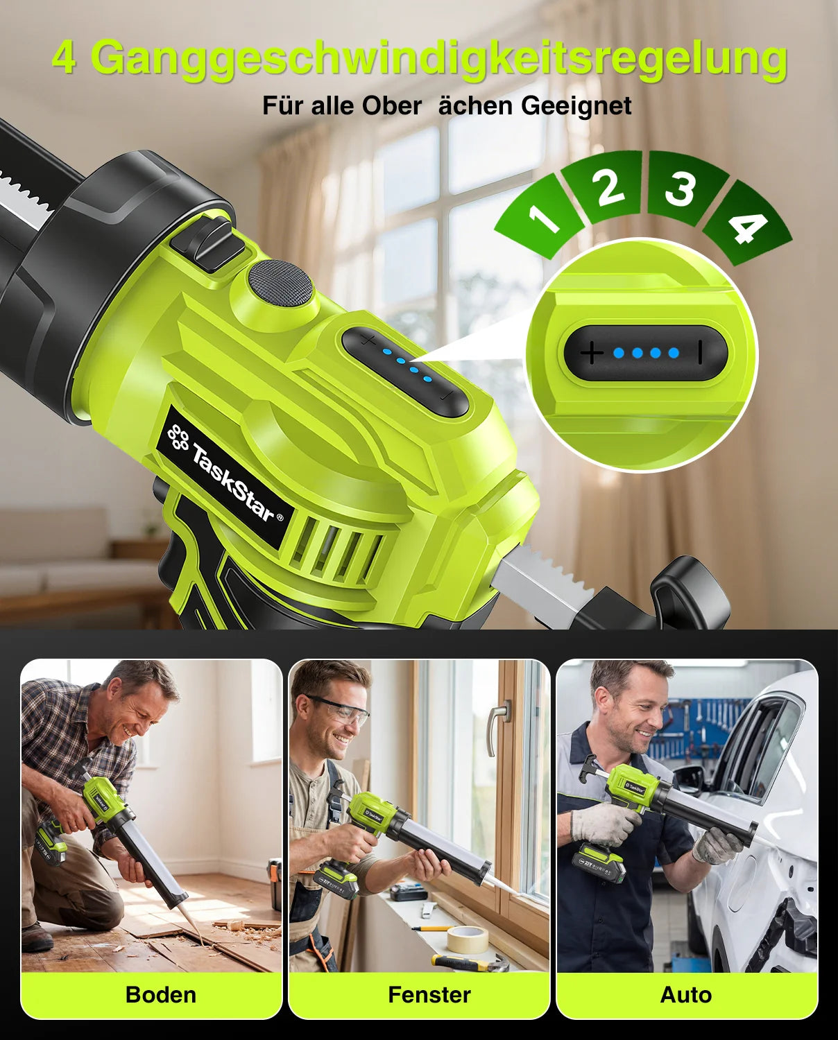 Cordless Electric Caulking Gun for Makita 18V - No Drip