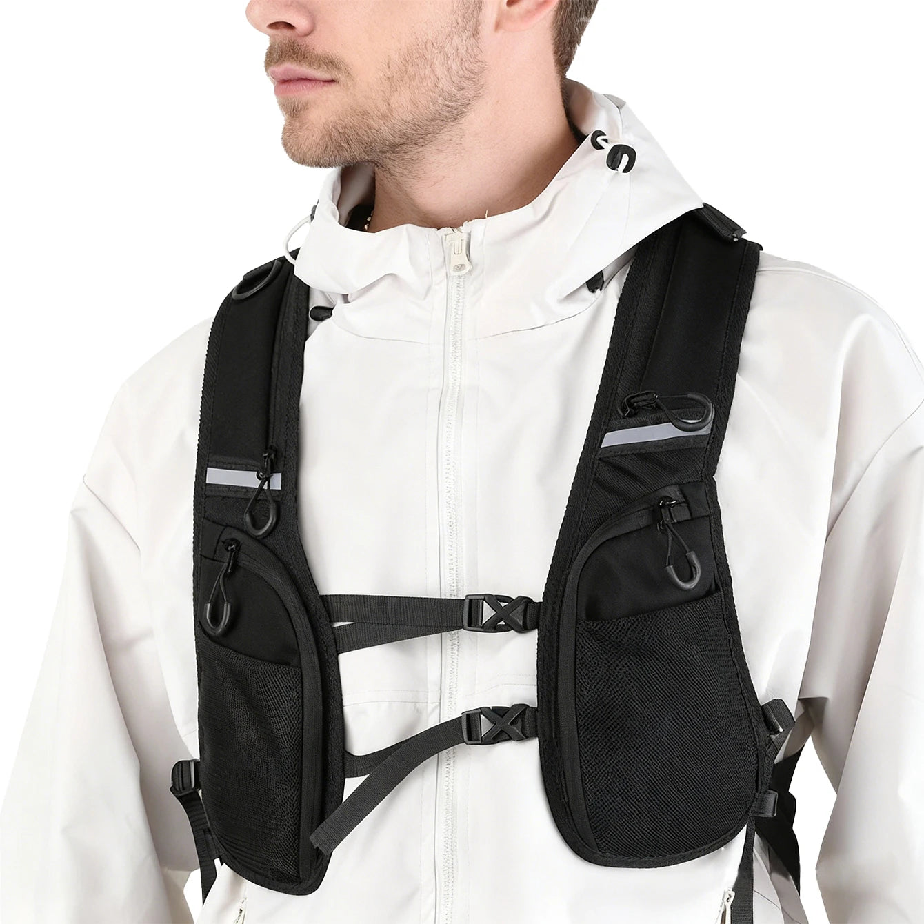 Multi-Pocket Outdoor Vest with Reflective Tape