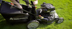 Self Propelled Lawn Mower Yard Force Briggs Stratton 150cc Engine 22-inch Deck 3-in-1 Mulch Bag Side Discharge 12-inch Wheels