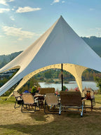 Single Double Pole Star Canopy Tents Octopus Canopy Thicken 900D Oxford Cloth Shape Stretch Canopy Outdoor Peaks Starshade Tents