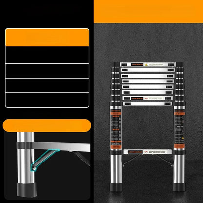 1.9-3.5M Stainless Steel Telescopic Folding Ladder