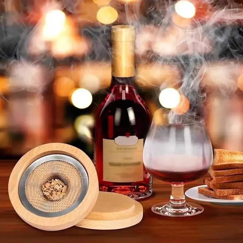 Cocktail Smoker Set Old Fashioned Beverage Smoker Infuser with 5 Flavor Wood Chips for Whiskey Bar Beverage Kitchen Gift