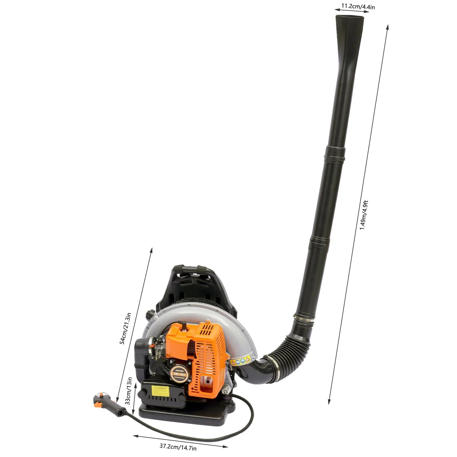65 CC 2 Stroke Backpack Gas Powered Leaf Blower Commercial Grass Lawn Blower