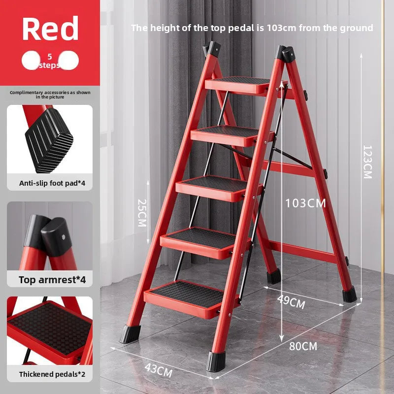 Herringbone ladder Household ladder Folding telescopic multifunctional indoor stairs Thickened climbing ladder Escalator