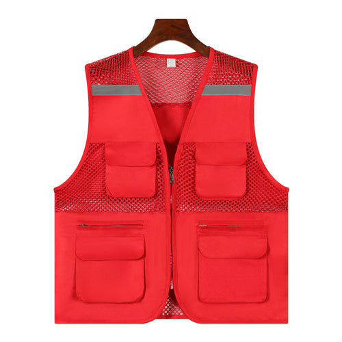 Thin Mesh Multi-Pocket Vest - Camping & Fishing
