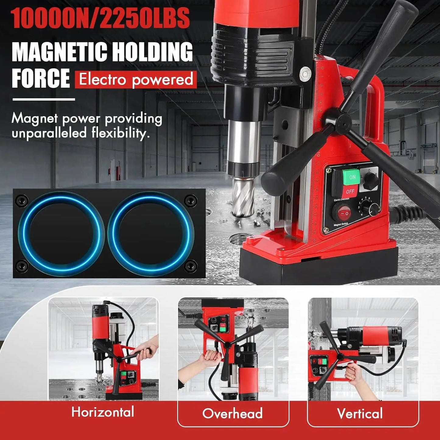 1400W Magnetic Drill Press 2" - Industrial Mag Drill
