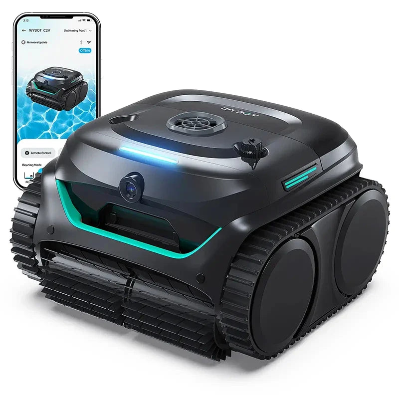 Robot Pool Cleaner Cordless WYBOT C2 Vision Osprey900 Vision Dual-layer Filtration Visual 80°  Running Time 180mins APP Control