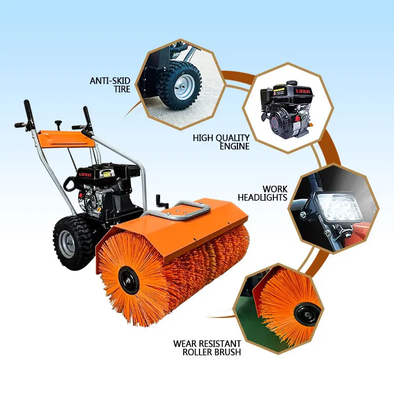 Small Fully Automatic Hand-held Snow Sweeper Municipal Sanitation Household Small Snow Sweeper