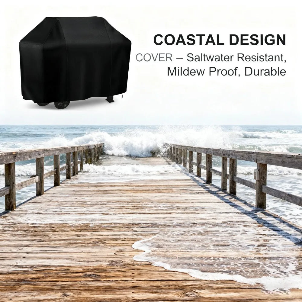 Waterproof Grill Cover, Outdoor BBQ Cover, Durable Anti-UV Gas Grill Protection, Multiple Sizes