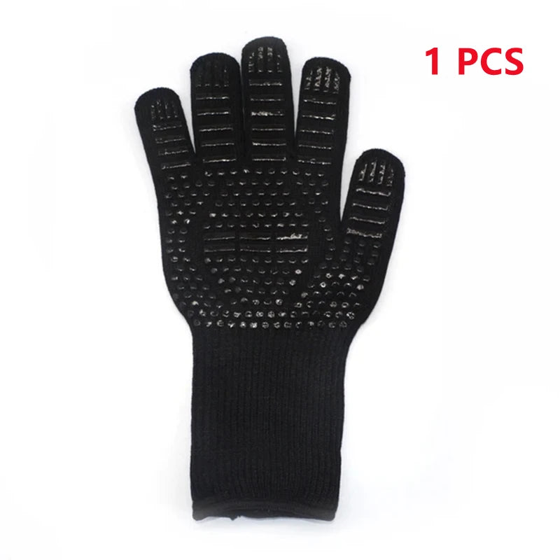 Temperature Resistance Microwave Oven Gloves Oven Mitts 500-800 Degrees Fireproof Barbecue Heat Insulation BBQ Gloves