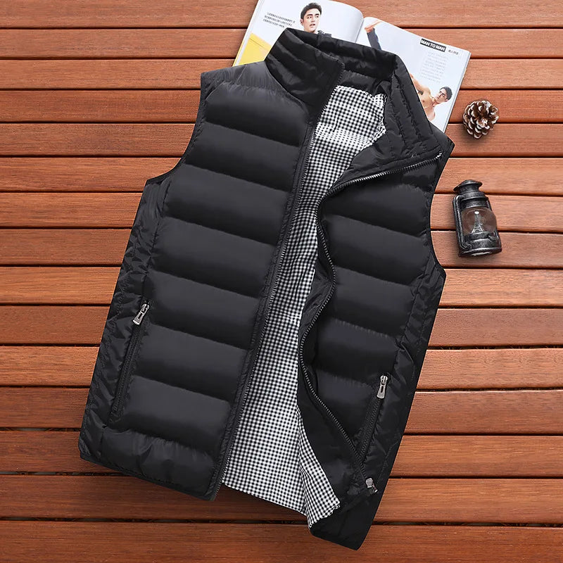 Men's Warm Padded Vest - Windproof Winter Gilet