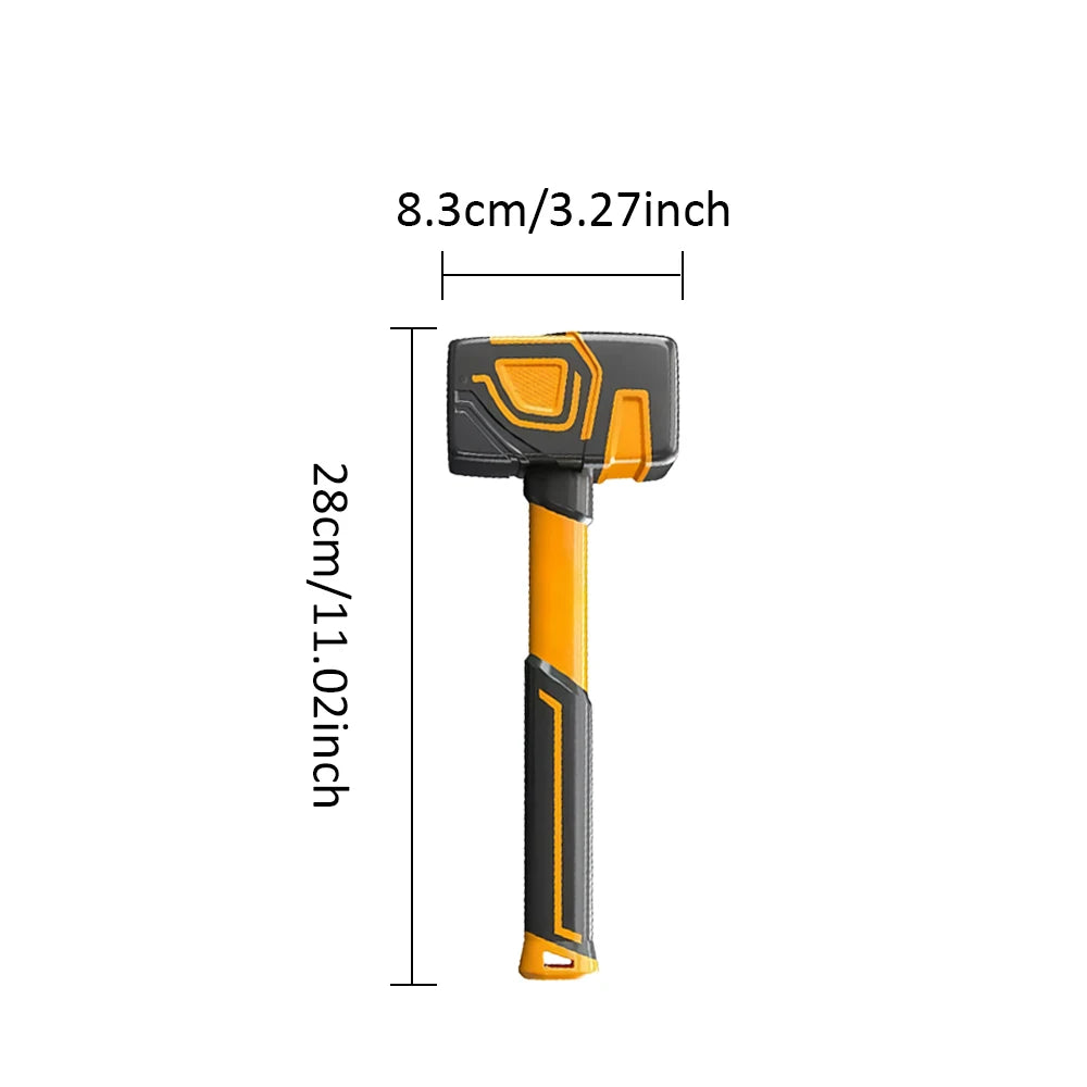 Multifunctional rubber hammer tile soft rubber percussion hammer square hammer construction worker professional hand tool