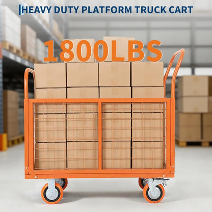 6-in-1 Platform Truck Cart with Cage 1800 lbs