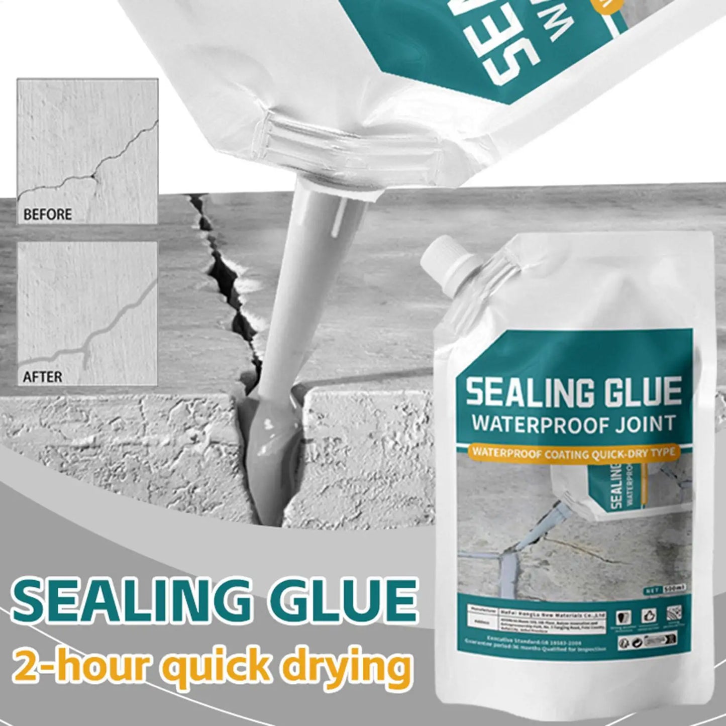 Concrete Slab Crack Filler 500ml - Quick-Drying