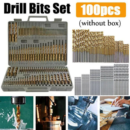 Titanium Coated HSS Drill Bit Set (50/100 Pcs)