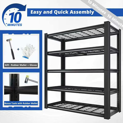 72" Commercial Metal Shelving - Double Column Rack