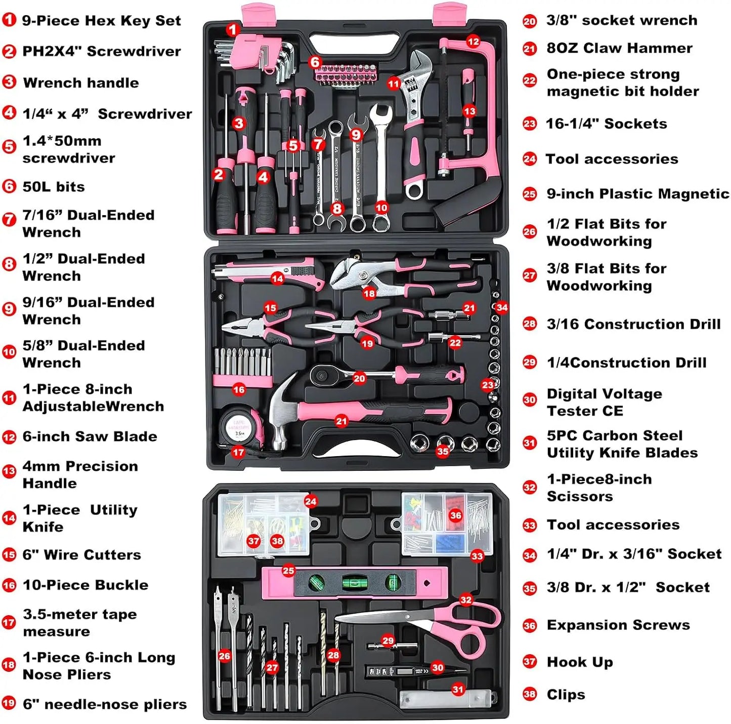 412-Piece Home & Auto Tool Set with Storage Box