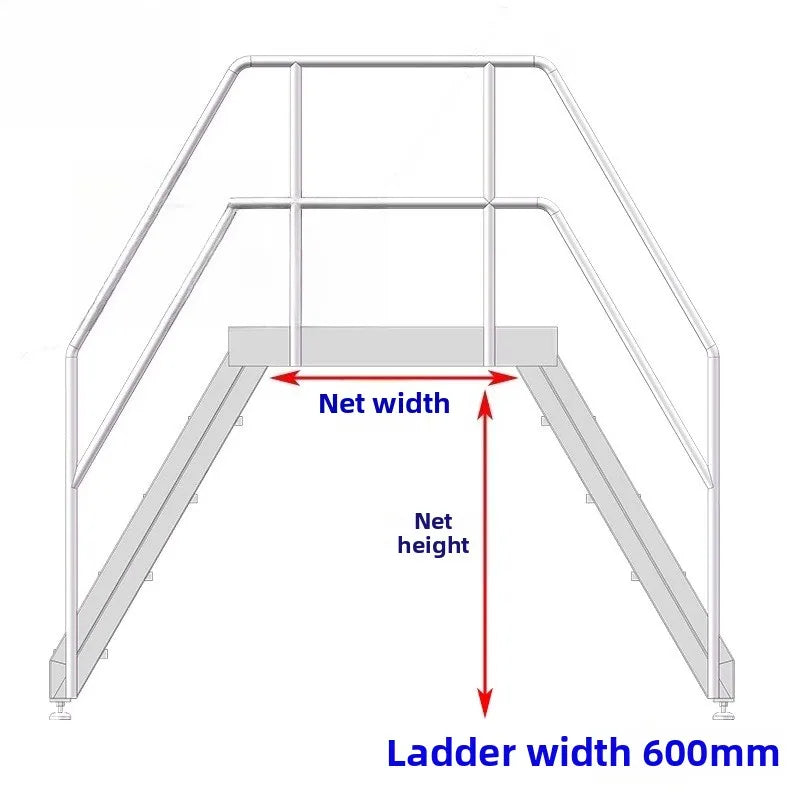 Aluminum alloy welded cross-line ladder Industrial climbing ladder Mobile cross-line ladder Disassembly and assembly
