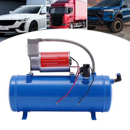 12V 150 PSI Train Horn Air Compressor Kit, 6L Tank