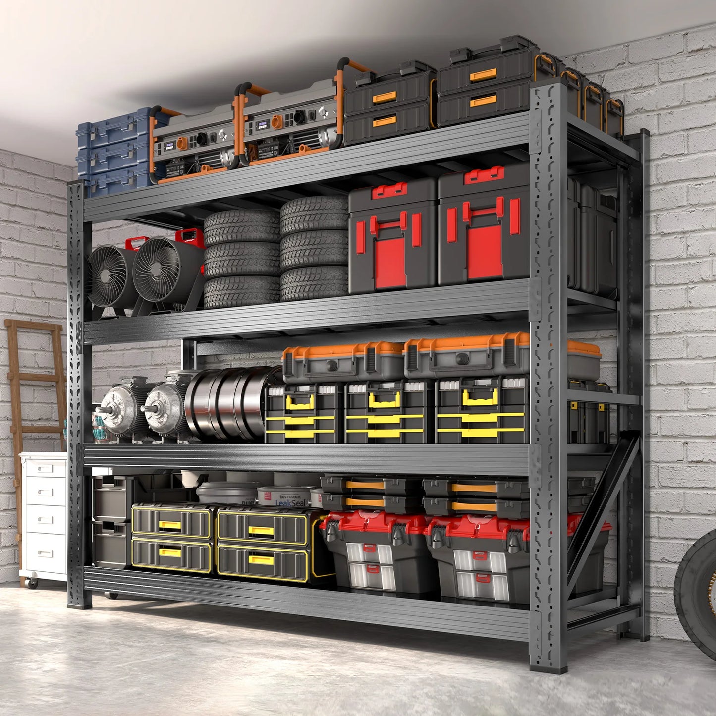 Garage Shelving 6000 lbs Heavy Duty, 4/5 Tier