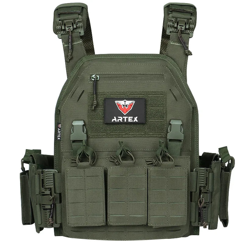 Ranger Green Plate Carrier Vest - Quick Release Molle