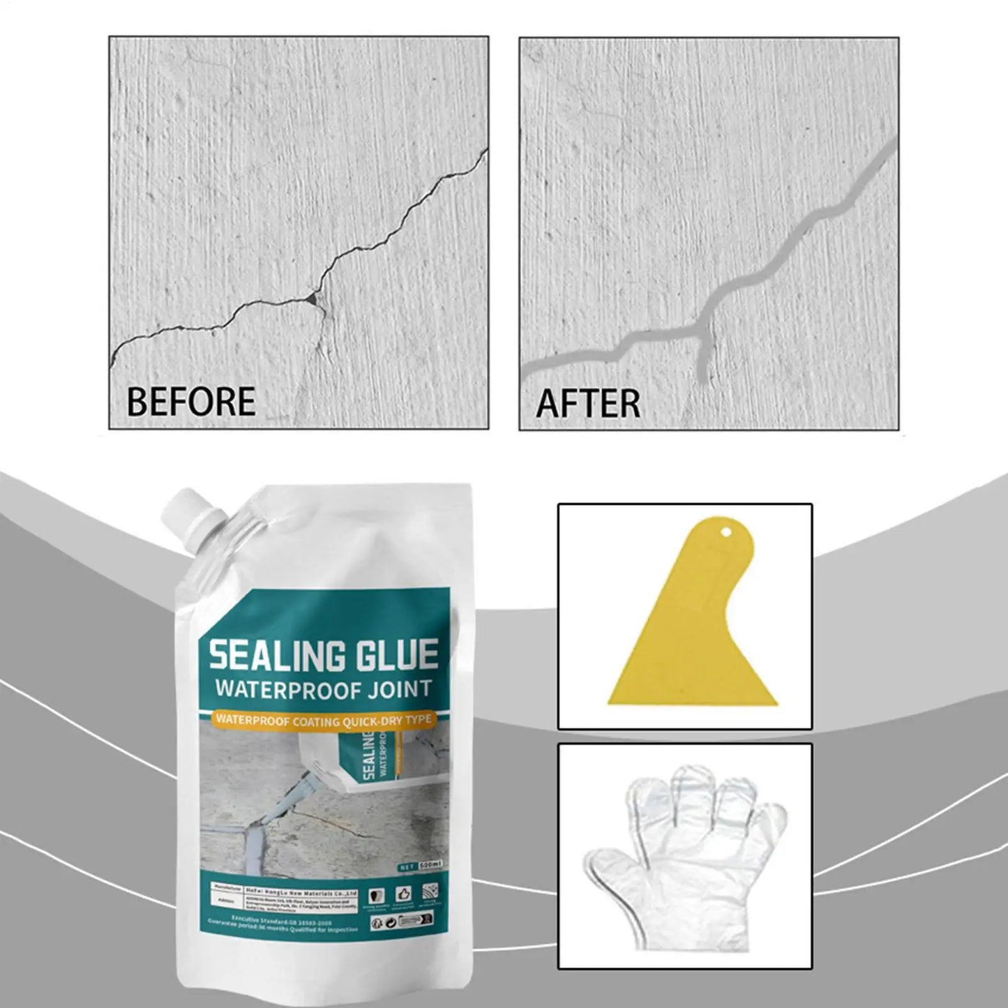 Concrete Slab Crack Filler 500ml - Quick-Drying