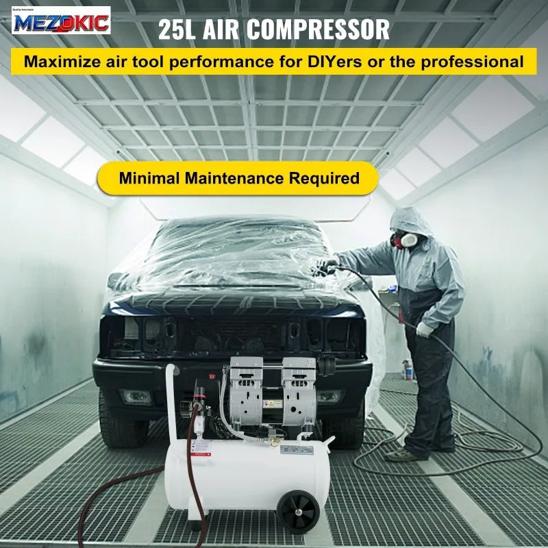 6.6 Gallon Quiet Pancake Air Compressor 115 PSI