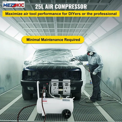 6.6 Gallon Quiet Pancake Air Compressor 115 PSI