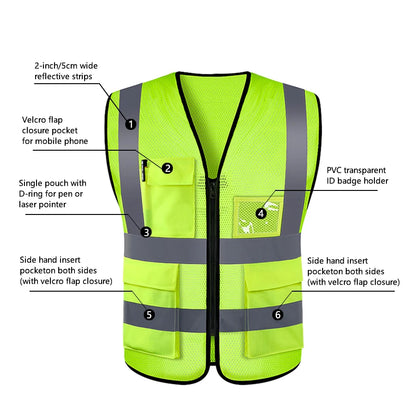 Adjustable Hi-Vis Security Vest - Night Sports