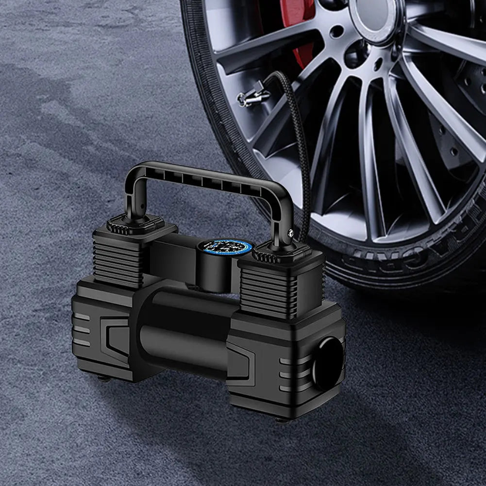 12V Car Tire Inflator with Digital Display & LED