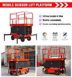 6m 8m 10m 12m 14m Aerial Work Platform Full Automatic Lift Portable Electric Scissor Lifts Table For Indoor Use