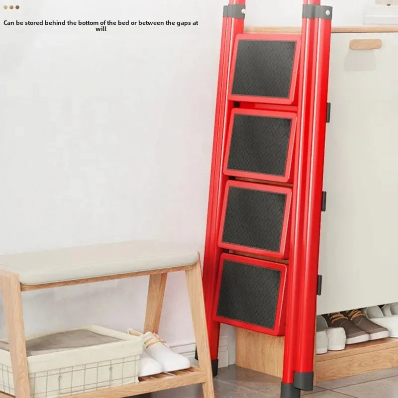 Home ladder stool folding zigzag ladder anti slip pedal ladder indoor and outdoor multifunctional portable ladder