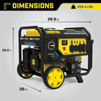 11,500-Watt Dual Fuel Portable Generator, Electric Start