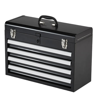 20.5" Metal Tool Box with 4 Locking Drawers