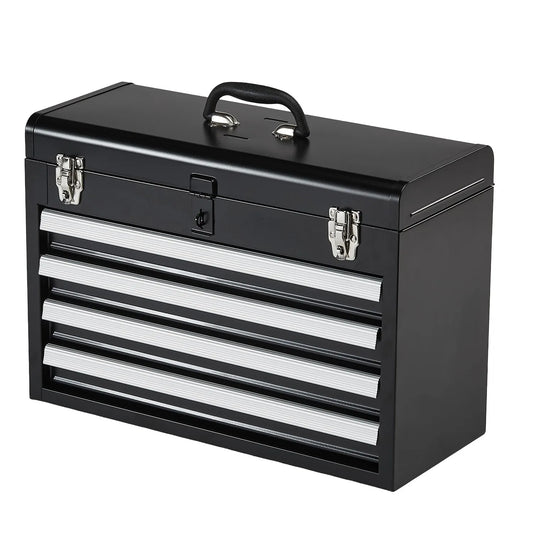 20.5" Metal Tool Box with 4 Locking Drawers