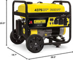 100522 4375/3500-Watt RV Ready Portable Generator with Wheel Kit, CARB