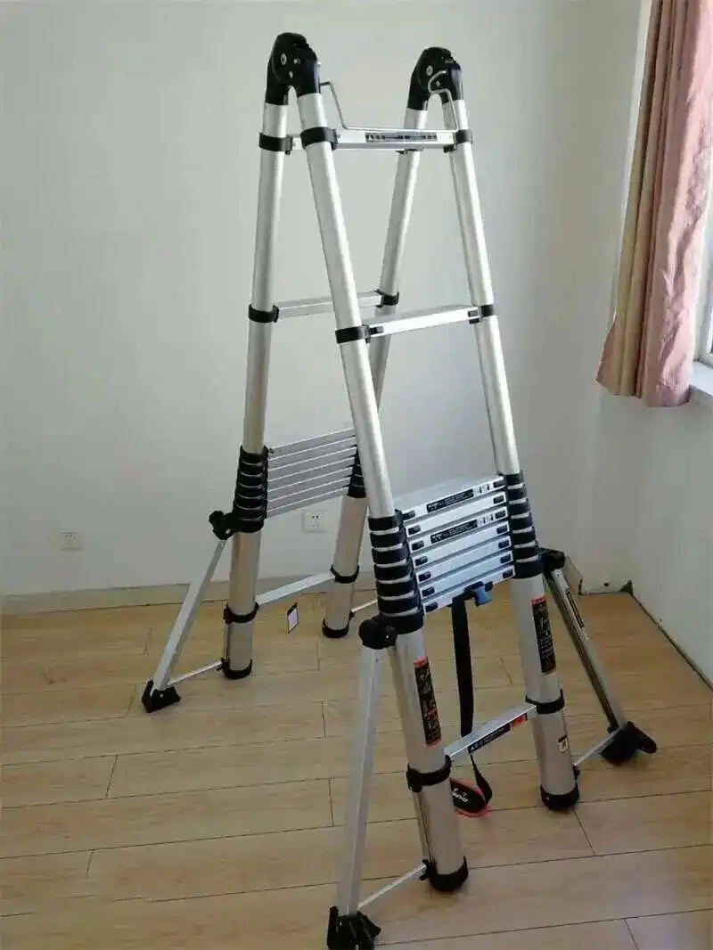 Aluminum Alloy Multifunction Telescopic Ladders Household Folding Herringbone Ladder Safety Engineering Ladders Lift Stairs