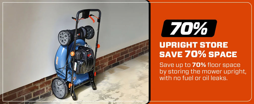 Self Propelled Lawn Mower Gas Powered 163cc 4-Cycle Engine Rear Wheel Drive Variable Speed 6 Height Adjustments