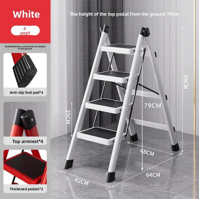 Herringbone ladder Household ladder Folding telescopic multifunctional indoor stairs Thickened climbing ladder Escalator