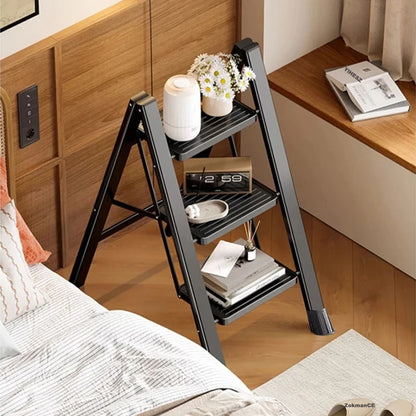 Portable Aluminum Folding Ladder Stool - Indoor