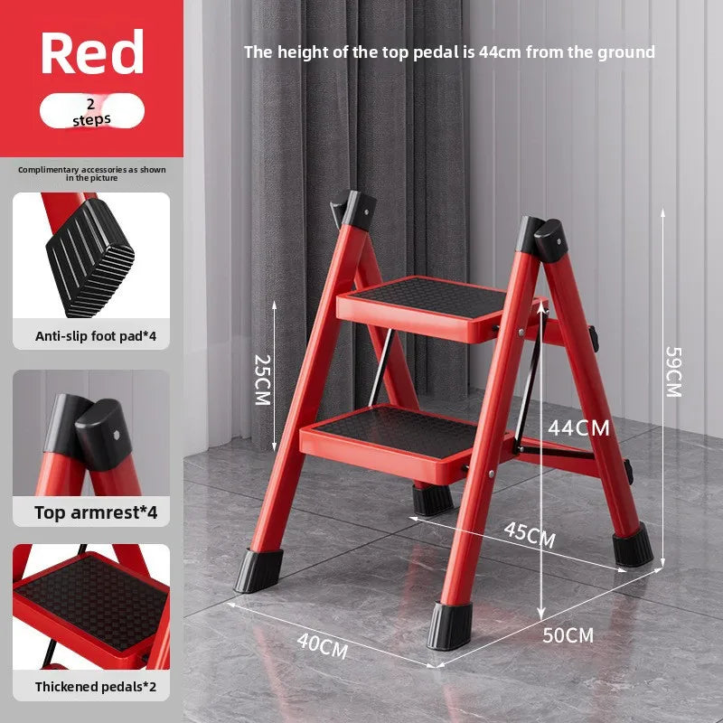 Herringbone ladder Household ladder Folding telescopic multifunctional indoor stairs Thickened climbing ladder Escalator