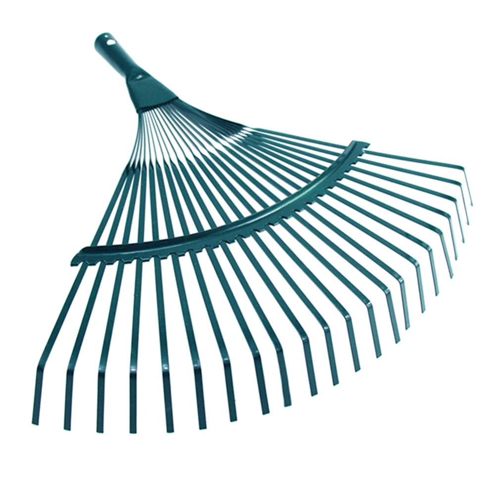 1Pc Garden Leaf Rake Grass Farming Rake Durable Iron Potting 22-tooth Garden Rake for Gardeners and Landscapers Reliable Tools