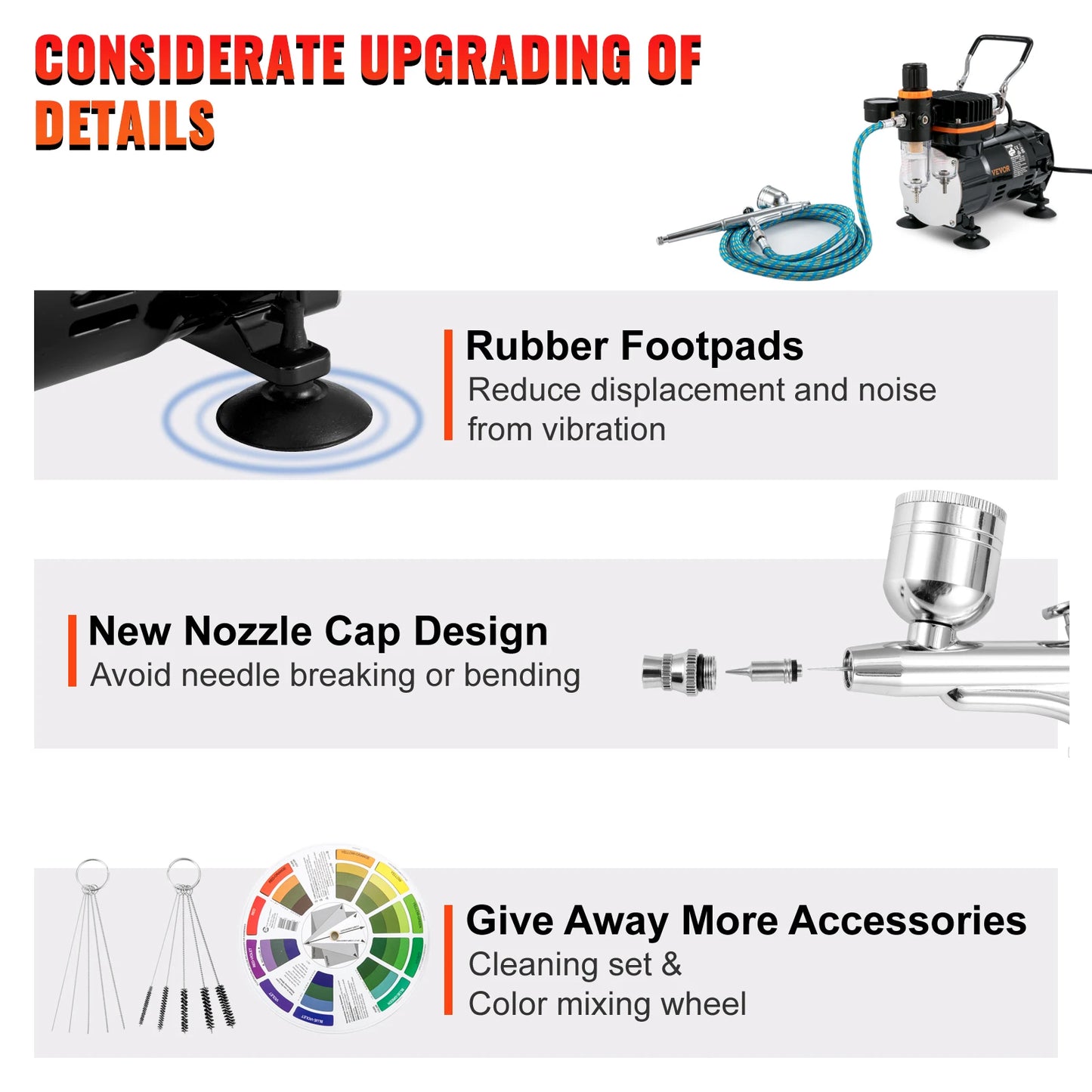 120W Dual-Action Airbrush Electric Spray Gun Set