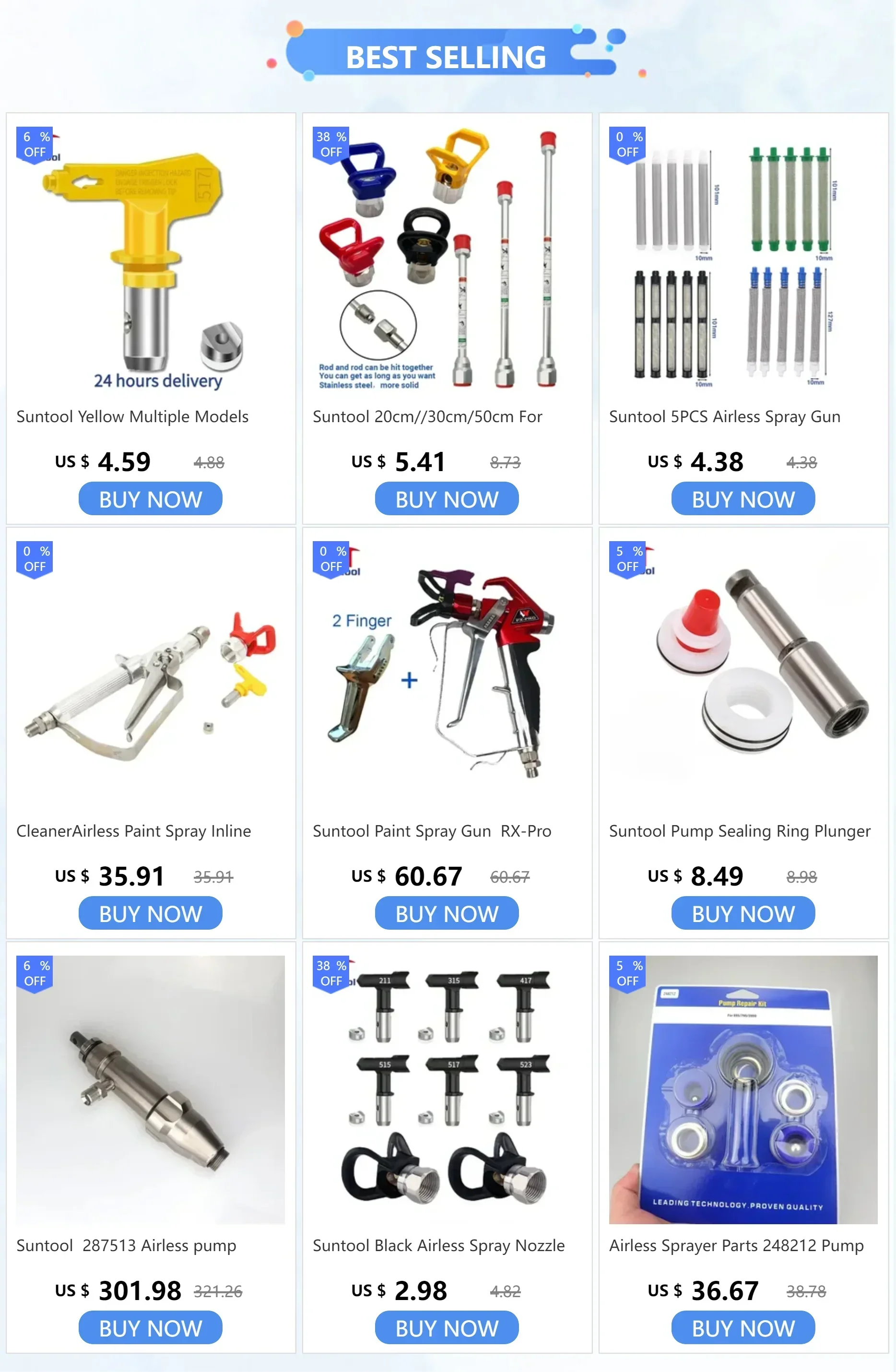 Airless Paint Roller Spray Extension Pole Spray Powder Coating Tools AirbrushHigh Pressure Paint Tools
