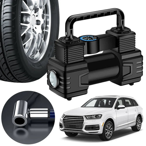 12V Car Tire Inflator with Digital Display & LED