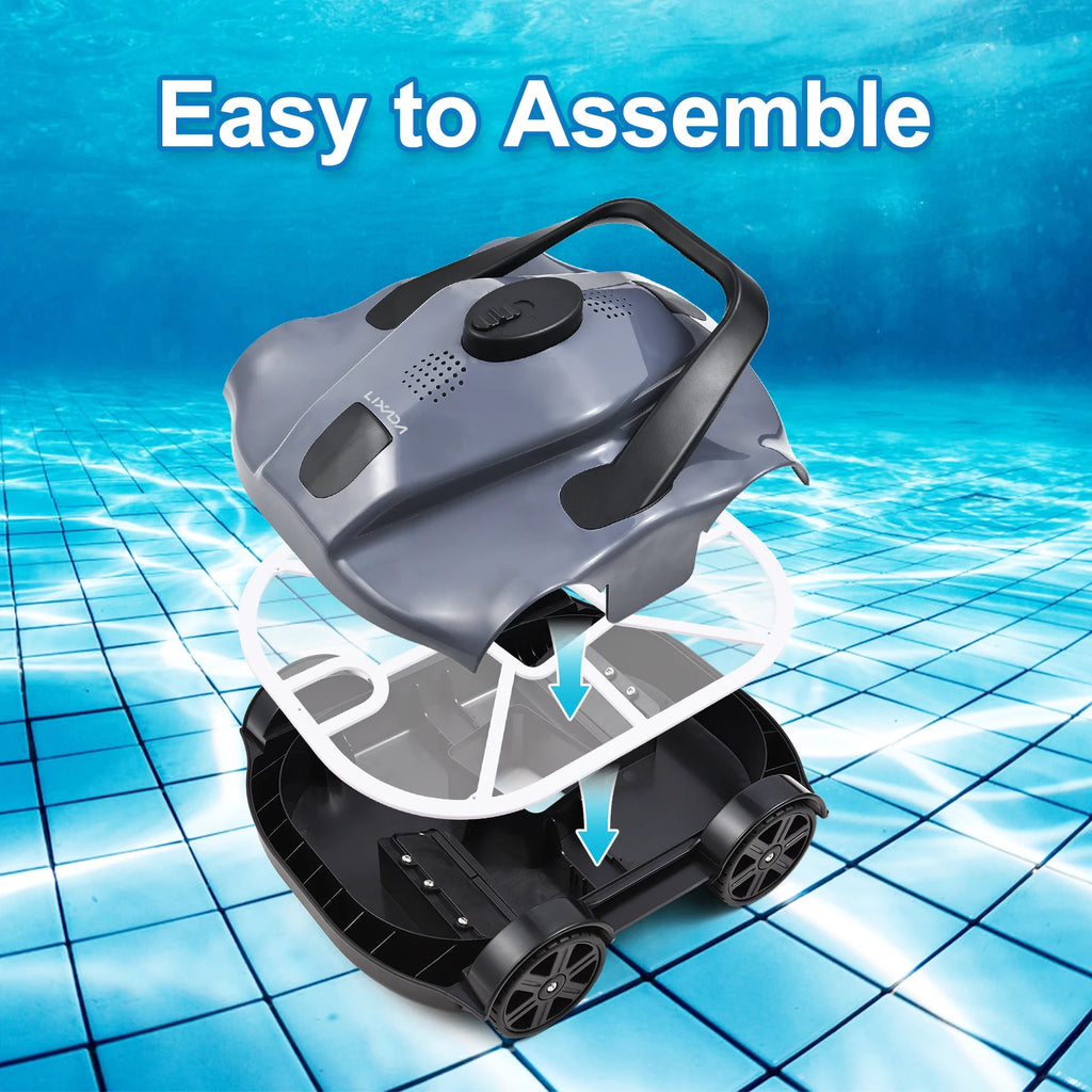 Pool Cleaner Robotic Pool Cleaner Automatic Robotic Pool Cleaner Cordless Robotic Pool Vacuum for In Ground Flat Pools