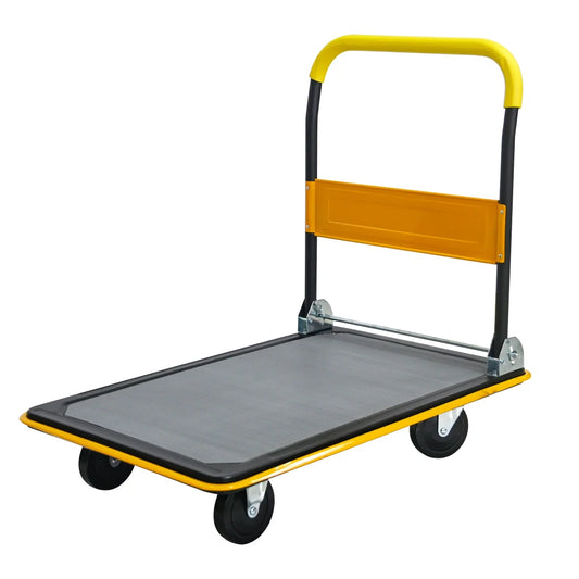 Foldable Flatbed Cart 660 lbs with Swivel Wheels