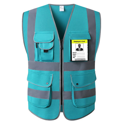 Pink Hi-Vis Work Vest for Women with Pockets & Zip